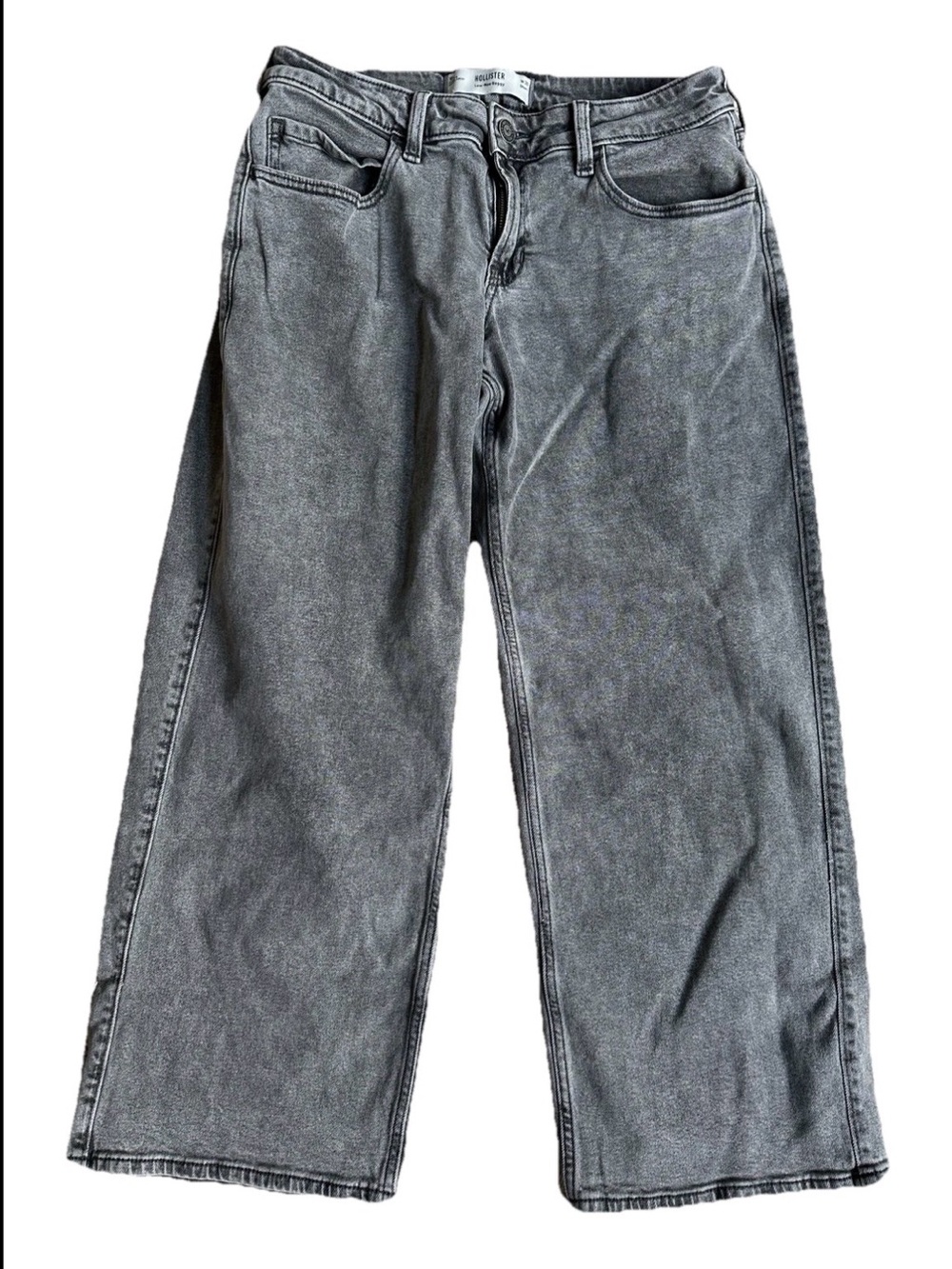 Hollister Women's Low Rise Baggy Jeans Charcoal Wash Size 10S